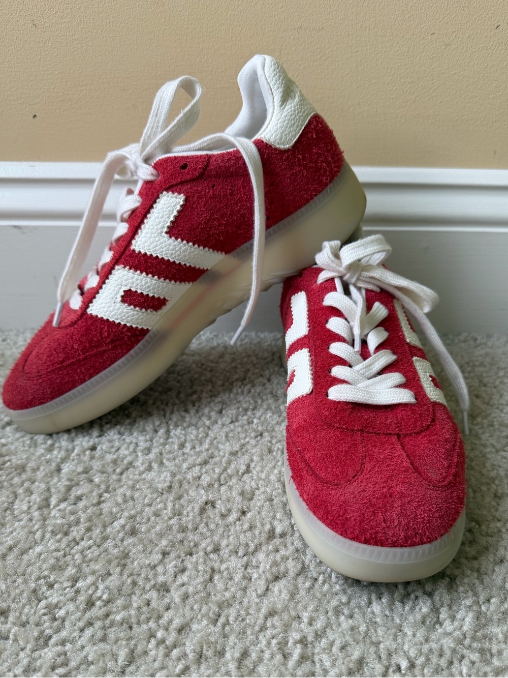 Back 70 Boston 2505 Red Sneakers Tennis Shoes  sz  37 (7) Retro - Picture 8 of 11